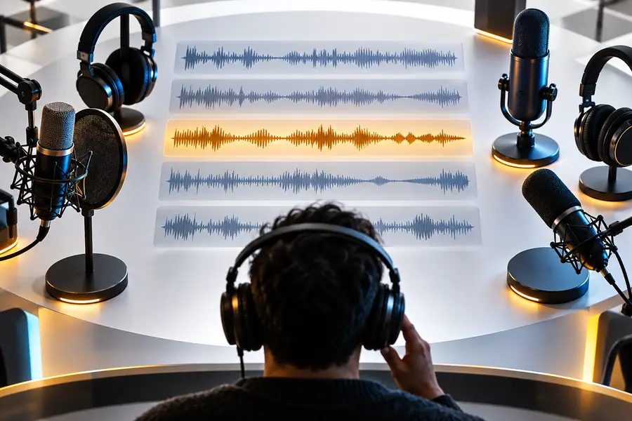 AI voice workflow preview for a tested script